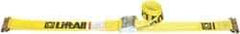 Lift-All - 12' Long x 2" Wide, 800 Lb Basket Capacity, 2,500 Lb Vertical Capacity, Polyester Web Sling - Yellow - Apex Tool & Supply