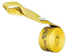 Lift-All - 27' Long x 4" Wide, 5,000 Lb Vertical Capacity, Polyester Web Sling - Yellow - Apex Tool & Supply