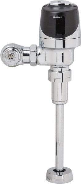 Sloan Valve Co. - 3/4" Spud Coupling, 3/4" Pipe, Urinal Automatic Flush Valve - Handle Opening, 1 Gal per Flush, Plastic Cover, Powered by 4 AA Batteries - Apex Tool & Supply