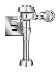 Sloan Valve Co. - 1-1/4" Spud Coupling, 3/4" Pipe, Urinal Automatic Flush Valve - Handle Opening, 3.5 Gal per Flush, Metal Cover, Powered by Electrical Line with 24 Volt Step Down Transformer - Apex Tool & Supply