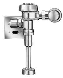 Sloan Valve Co. - 3/4" Spud Coupling, 3/4" Pipe, Urinal Automatic Flush Valve - Handle Opening, 1.5 Gal per Flush, Metal Cover, Powered by Electrical Line with 24 Volt Step Down Transformer - Apex Tool & Supply