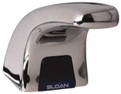 Sloan Valve Co. - Chrome Single Hole Pedestal Electronic & Sensor Faucet without Mixer - Powered by 6 VAC, Standard Spout - Apex Tool & Supply