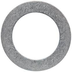 Made in USA - 0.02" Thick, 0.755" Inside x 1-1/8" OD, Round Shim - 5/8" Screw, Uncoated 302/304 Stainless Steel - Apex Tool & Supply