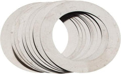 Made in USA - 0.006" Thick, 1-1/8" Inside x 1-5/8" OD, Round Shim - Uncoated 302/304 Stainless Steel - Apex Tool & Supply