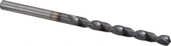 OSG - #12 120° Vanadium High Speed Steel Jobber Drill - TiCN Finish, Right Hand Cut, Spiral Flute, Straight Shank, 86mm OAL, Standard Point - Apex Tool & Supply