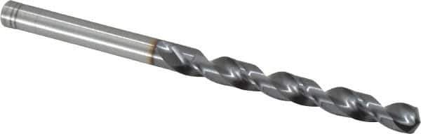 OSG - 5.69976mm 120° Vanadium High Speed Steel Jobber Drill - TiCN Finish, Right Hand Cut, Spiral Flute, Straight Shank, 93mm OAL, Standard Point - Apex Tool & Supply
