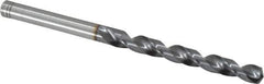 OSG - 5.69976mm 120° Vanadium High Speed Steel Jobber Drill - TiCN Finish, Right Hand Cut, Spiral Flute, Straight Shank, 93mm OAL, Standard Point - Apex Tool & Supply