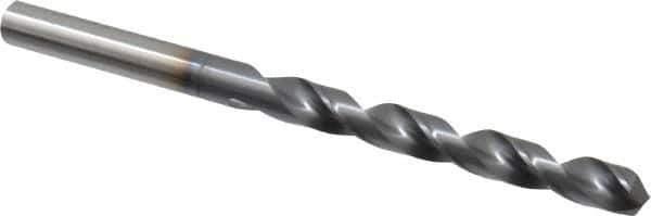 OSG - 6.70052mm 120° Vanadium High Speed Steel Jobber Drill - TiCN Finish, Right Hand Cut, Spiral Flute, Straight Shank, 101mm OAL, Standard Point - Apex Tool & Supply