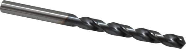 OSG - 7.29996mm 120° Vanadium High Speed Steel Jobber Drill - TiCN Finish, Right Hand Cut, Spiral Flute, Straight Shank, 109mm OAL, Standard Point - Apex Tool & Supply
