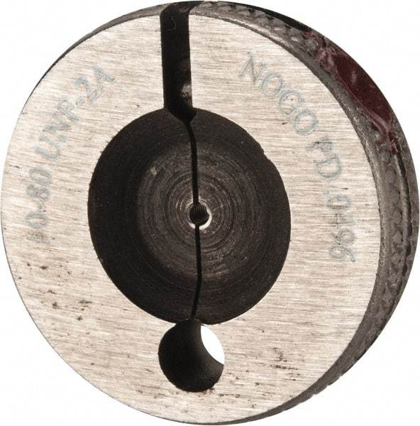 Vermont Gage - 0-80 No Go Single Ring Thread Gage - Class 2A, Tool Steel - Apex Tool & Supply