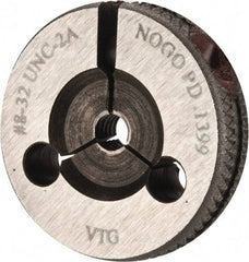 Vermont Gage - 8-32 No Go Single Ring Thread Gage - Class 2A, Tool Steel - Apex Tool & Supply