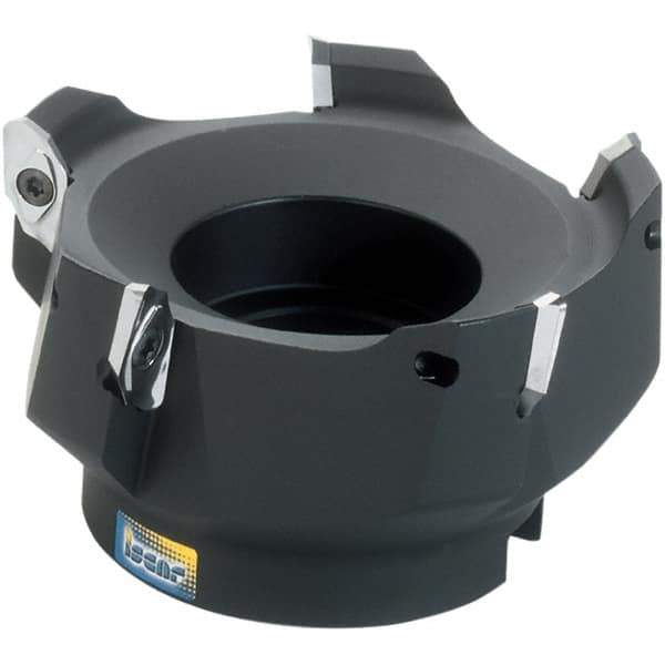 Iscar - 3 Inserts, 2-1/2" Cut Diam, 1" Arbor Diam, 0.622" Max Depth of Cut, Indexable Square-Shoulder Face Mill - 0/90° Lead Angle, 2" High, HM90 APCR 1605... Insert Compatibility, Series HM90 - Apex Tool & Supply