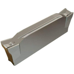 Iscar - DGL4003 IC1028 Grade, 0.1575" Cutting Width, Carbide Cutoff Insert - 4° Left Hand Lead Angle, 0.0118" Cnr Rad, TiAlN/TiN Coated, Double End - Apex Tool & Supply