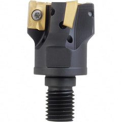 Iscar - 32mm Cut Diam, 14.3mm Max Depth of Cut, Indexable Square Shoulder End Mill - M16 Modular Connection, 90° Lead Angle, Through Coolant, Series FlexFit, Heli2000 - Apex Tool & Supply