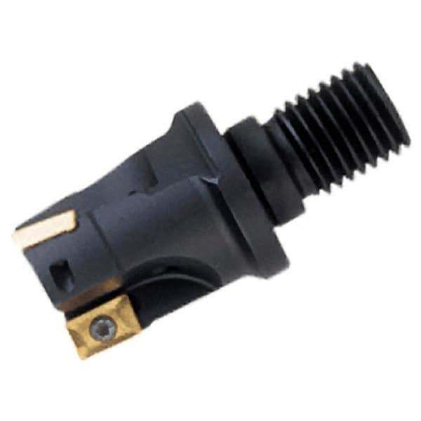 Iscar - 3/4" Cut Diam, 0.394" Max Depth of Cut, Indexable Square Shoulder End Mill - M10 Modular Connection, 90° Lead Angle, Through Coolant, Series FlexFit, Heli2000 - Apex Tool & Supply