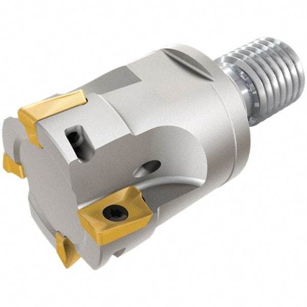 Iscar - 20mm Cut Diam, 10mm Max Depth of Cut, Indexable Square Shoulder End Mill - M10 Modular Connection, 90° Lead Angle, Through Coolant, Series FlexFit, Heli2000 - Apex Tool & Supply