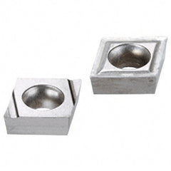 Iscar - CCGT2-0 Grade IC20 Carbide Turning Insert - Uncoated, 80° Diamond, 1/4" Inscr Circle, 3/32" Thick, 0.0079" Corner Radius - Apex Tool & Supply