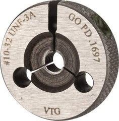 Vermont Gage - 10-32 Go Single Ring Thread Gage - Class 3A, Tool Steel - Apex Tool & Supply
