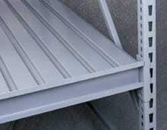 Tennsco - 72" Wide, 9/16" High, Open Shelving Corrugated Steel Decking - Steel, 36" Deep, Use with Tennsco Bulk Storage Rack - Apex Tool & Supply