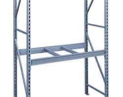Tennsco - 10,000 Lb Capacity Bulk Storage Welded Rack End - 1-3/4" Wide x 96" High x 24" Deep x 1-3/4" Thick, Medium Gray - Apex Tool & Supply