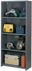Tennsco - 6 Shelf, 750 Lb. Capacity, Free Standing Closed Shelving - 36 Inch Wide x 18 Inch Deep x 87 Inch High, Medium Gray - Apex Tool & Supply