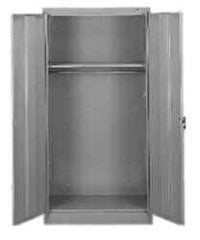 Tennsco - 1 Shelf Wardrobe Storage Cabinet - Steel, 36" Wide x 18" Deep x 78" High, Putty - Apex Tool & Supply