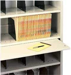 Tennsco - 1/2" High x 30" Wide Bookcase - 12" Deep, Steel, Sand - Apex Tool & Supply