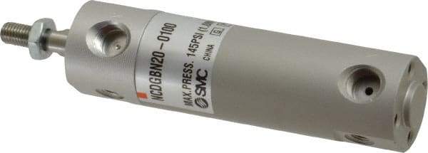 SMC PNEUMATICS - 3/4" Bore Double Acting Air Cylinder - 1/8 Port, 1/4-28 Rod Thread, 140 Max psi, 40 to 140°F - Apex Tool & Supply