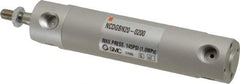 SMC PNEUMATICS - 3/4" Bore Double Acting Air Cylinder - 1/8 Port, 1/4-28 Rod Thread, 140 Max psi, 40 to 140°F - Apex Tool & Supply