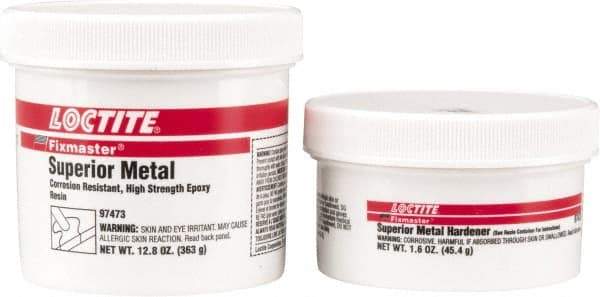 Loctite - 1 Lb Pail Two Part Epoxy - 20 min Working Time, 2,820 psi Shear Strength, Series Fixmaster - Apex Tool & Supply