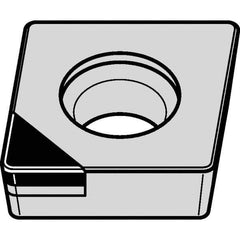 Kennametal - CCGW32.52 F Grade KD1425 Polycrystalline Diamond (PCD) Turning Insert - 80° Diamond, 3/8" Inscr Circle, 5/32" Thick, 1/32" Corner Radius - Apex Tool & Supply