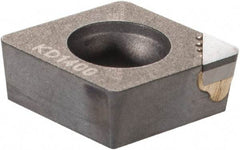 Kennametal - CCGW32.52 F Grade KD1400 Polycrystalline Diamond (PCD) Turning Insert - 80° Diamond, 3/8" Inscr Circle, 5/32" Thick, 1/32" Corner Radius - Apex Tool & Supply