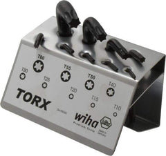 Wiha - 9 Piece T10 to T60 L-Key Short Arm Torx Key Set - T10, T15, T20, T25, T30, T40, T50, T55, T60 Torx Size - Apex Tool & Supply