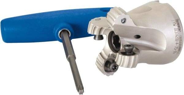Iscar - 1.37" Cut Diam, 0.315" Max Depth, 3/4" Arbor Hole, 4 Inserts, RC.. 1607 Insert Style, Indexable Copy Face Mill - FRW Cutter Style, 2" High, Through Coolant, Series MillShred - Apex Tool & Supply