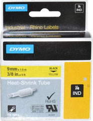 Dymo - 60" Long, Yellow Heat Shrinkable Polyolefin Heat Shrink Tubing - For RhinoPRO 3000 - Apex Tool & Supply