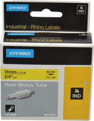 Dymo - 60" Long, Yellow Heat Shrinkable Polyolefin Heat Shrink Tubing - For RhinoPRO 3000 - Apex Tool & Supply