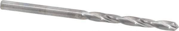 Onsrud - 1/8" 118° Solid Carbide Jobber Drill - Bright Finish, Right Hand Cut, Spiral Flute, Straight Shank, 2-1/4" OAL, Faceted Point - Apex Tool & Supply