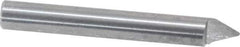 Onsrud - 60° Incl Angle, 1/4" Shank Diam, 2" OAL, 0.04" Cut Diam, Conical Engraving Cutter - 1/2" LOC, 0.04" Tip Diam, 1 Flute, Right Hand Cut, Solid Carbide, Uncoated - Apex Tool & Supply