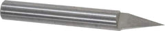 Onsrud - 30° Incl Angle, 1/4" Shank Diam, 2" OAL, 0.005" Cut Diam, Conical Engraving Cutter - 1/2" LOC, 0.005" Tip Diam, 1 Flute, Right Hand Cut, Solid Carbide, Uncoated - Apex Tool & Supply