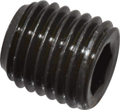 Value Collection - 1/16-27, 5/16" OAL, Alloy Steel Socket Pressure Plug - Uncoated, 3/4" Taper per Foot, 5/32" Hex Key - Apex Tool & Supply