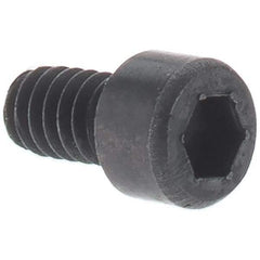 Made in USA - 3/8-24 UNF Hex Socket Drive, Socket Cap Screw - Alloy Steel, Black Oxide Finish, Partially Threaded, 5" Length Under Head - Apex Tool & Supply
