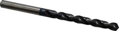 Accupro - Letter F 120° Cobalt Jobber Drill - TiAlN Finish, Right Hand Cut, Spiral Flute, Straight Shank, 101mm OAL, Faceted Point - Apex Tool & Supply