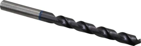 Accupro - 8mm 120° Cobalt Jobber Drill - TiAlN Finish, Right Hand Cut, Spiral Flute, Straight Shank, 117mm OAL, Faceted Point - Apex Tool & Supply
