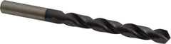 Accupro - 15/32" 120° Cobalt Jobber Drill - TiAlN Finish, Right Hand Cut, Spiral Flute, Straight Shank, 151mm OAL, Faceted Point - Apex Tool & Supply