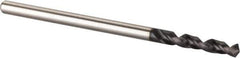 Accupro - 5/64" 120° Spiral Flute Cobalt Screw Machine Drill Bit - TiAlN Finish, Right Hand Cut, 12mm Flute Length, 38mm OAL, Split Point, Straight Shank - Apex Tool & Supply