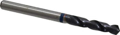 Accupro - #7 120° Spiral Flute Cobalt Screw Machine Drill Bit - TiAlN Finish, Right Hand Cut, 26mm Flute Length, 62mm OAL, Faceted Point, Straight Shank - Apex Tool & Supply