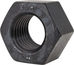 Value Collection - 1-3/8 - 6 UNC Steel Right Hand Heavy Hex Nut - 2-3/16" Across Flats, 1-11/32" High, Uncoated, 2B Class of Fit - Apex Tool & Supply