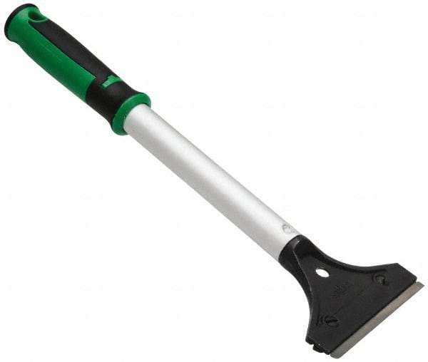 Unger - Carbon Steel 2-Edge Scraper - 4" Blade Width, 12" Long Aluminum Handle - Apex Tool & Supply