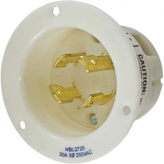 Hubbell Wiring Device-Kellems - 3-Phase Delta 250 VAC 30A NEMA L15-30P Industrial Twist Lock Inlet - Apex Tool & Supply