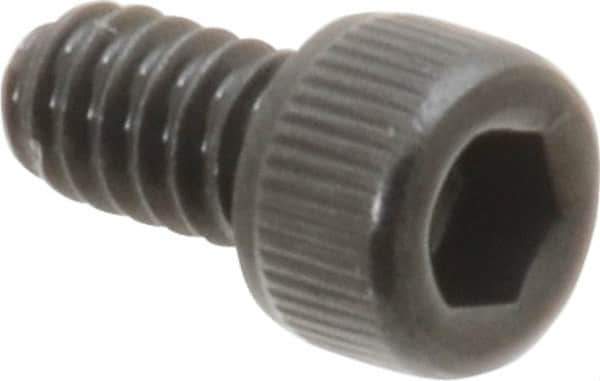 Value Collection - #6-32 UNC Hex Socket Drive, Socket Cap Screw - Alloy Steel, Black Oxide Finish, Fully Threaded, 1/4" Length Under Head - Apex Tool & Supply